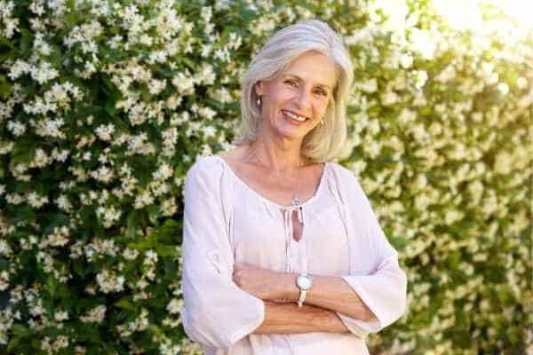 Older woman happy with urinary incontinence treatment Southgate