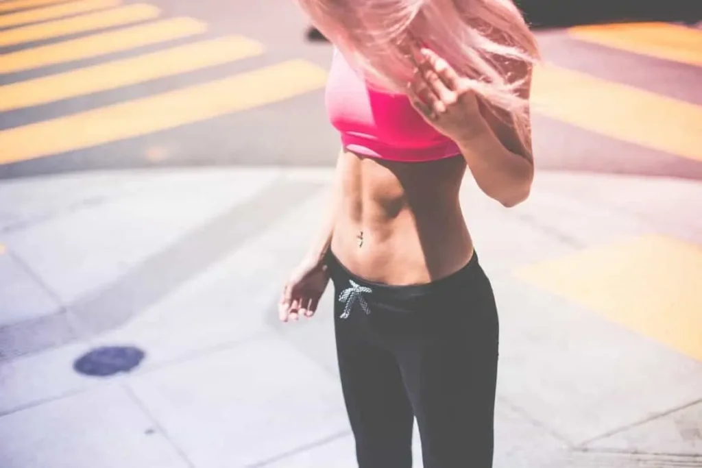 Woman with toned stomach after LA-EMS Body Sculpting Treatment Southgate