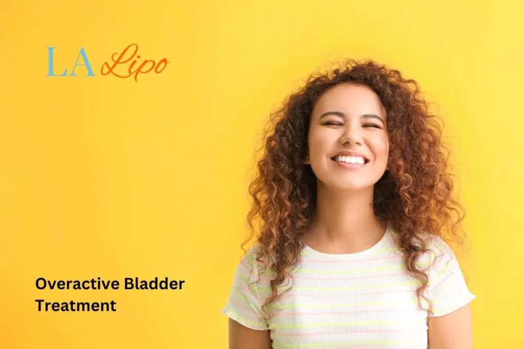woman smiling about overactive bladder treatment Southgate solutions