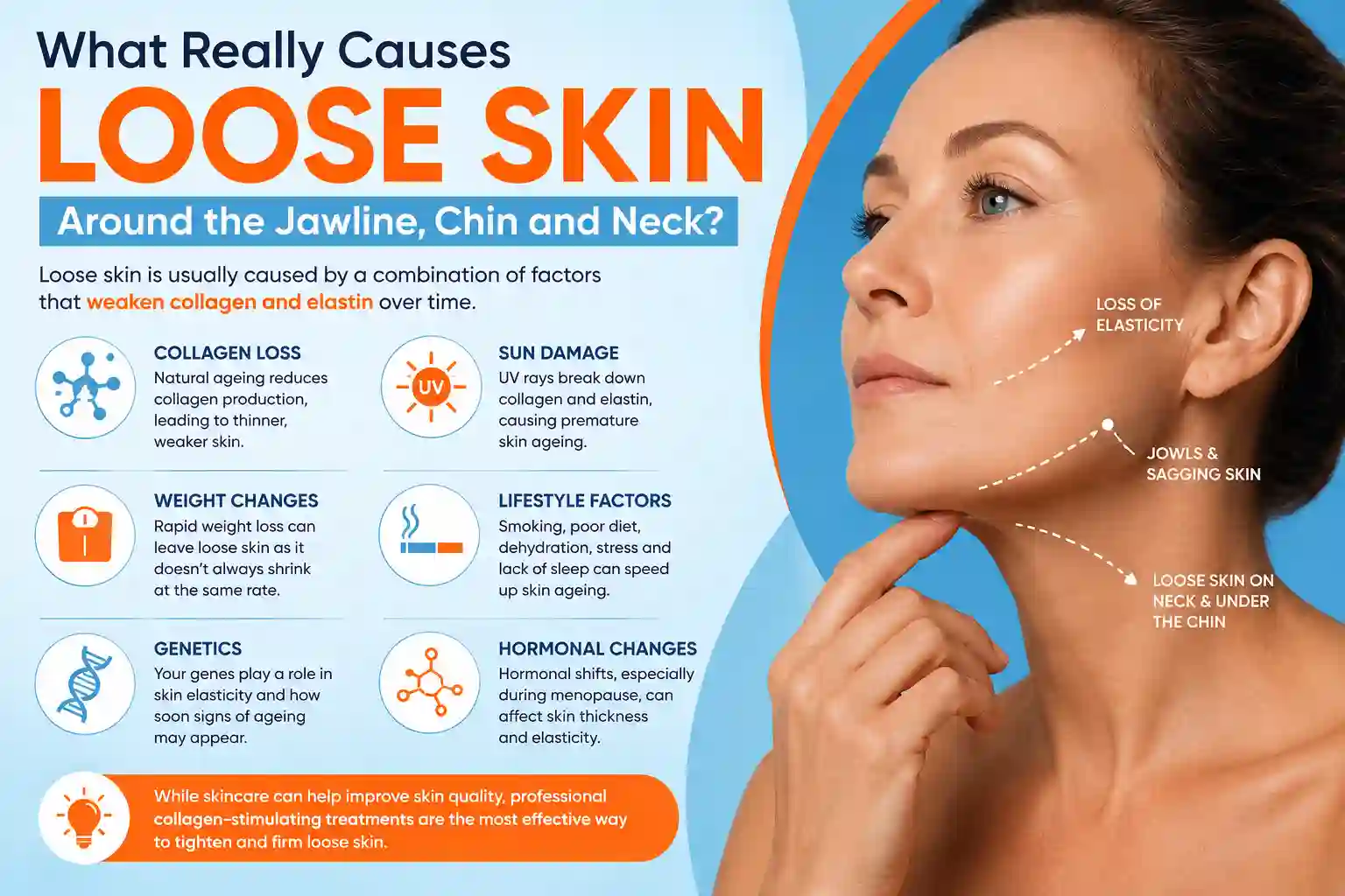What Really Causes Loose Skin Around the Jawline, Chin and Neck Southgate?